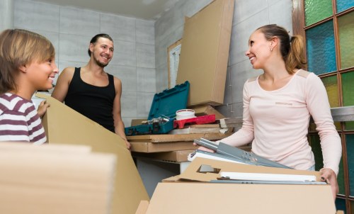 Removals team preparing for a house move in West Harrow