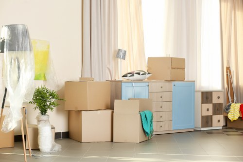 Packing service preparing household boxes in West Harrow