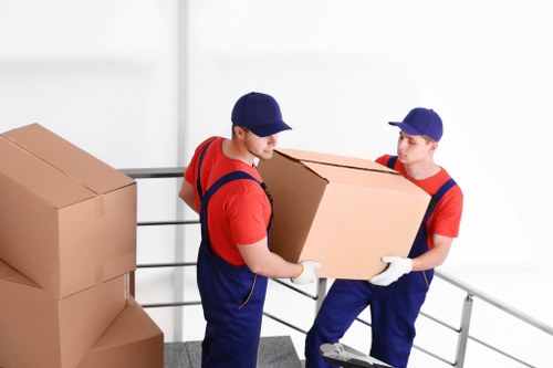 Packed household items ready for removals service